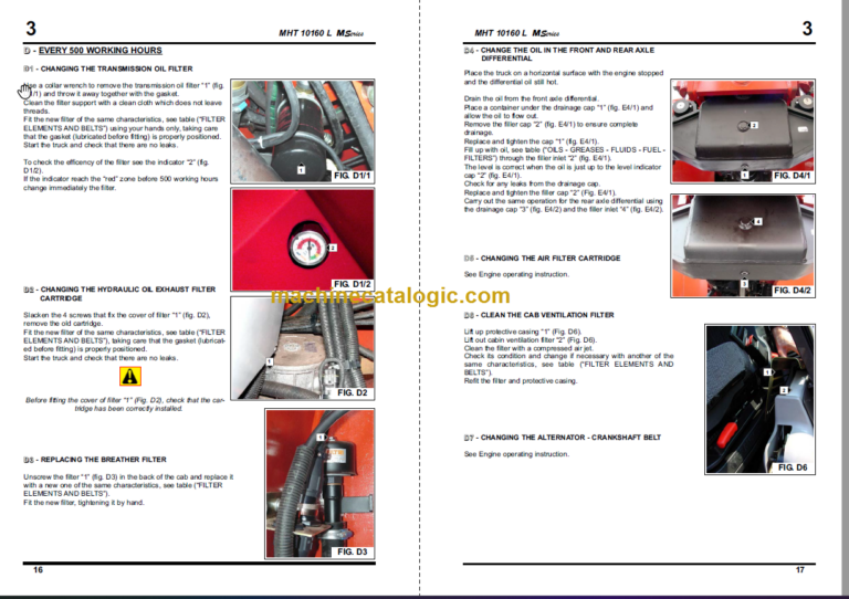 Manitou MHT10160 M SERIES OPERATOR SERVICE MANUAL