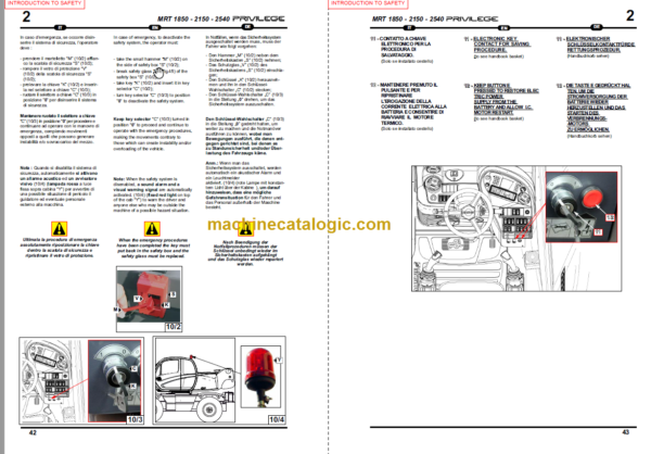 Manitou MRT 2540 PRIVILEGE E3 SERVICE MANUAL