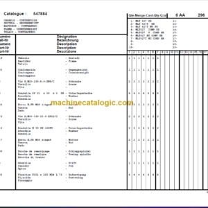 Manitou MLT 627T MU Serie PARTS MANUAL