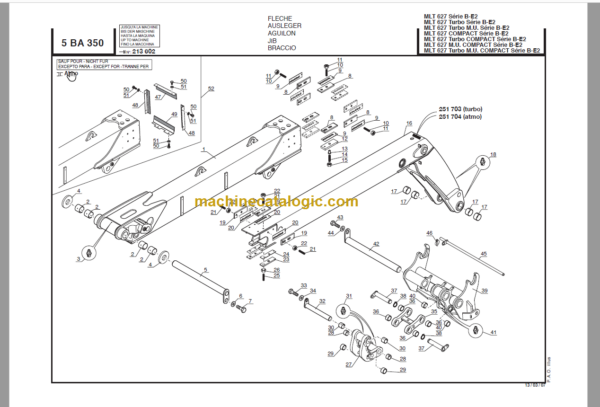 Manitou MLT 627T MU Series B-E2 (COMPACT) PARTS MANUAL