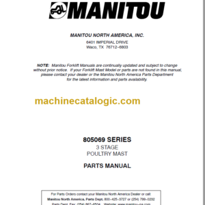 MANITOU 805069 Series Parts Manual