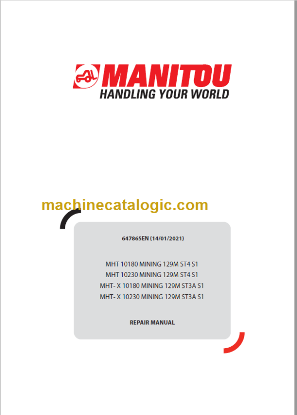 MHT 10180 MINING 129M ST4 S1 REPAIR MANUAL