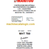 Manitou MHT 780 E3 PARTS CATALOGUE
