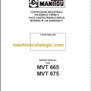 Manitou MVT 665 REPAIR MANUAL