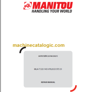 Manitou MLA -T 533 145 V PLUS D ST5 S1 REPAIR MANUAL