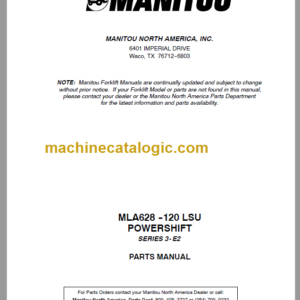 Manitou MLA 628 LSU SERIES 3-E2 PARTS MANUAL