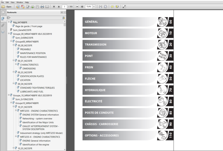 MANUEL DE RÉPARATION Manitou