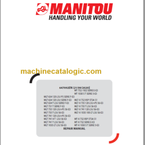 Manitou MLT-X 1035 S6-E3 Repair Manual