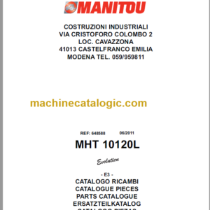 Manitou MHT 10120L E3 PARTS CATALOGUE