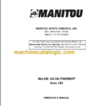 Manitou MLA 628 Series 3-E2 OPERATOR'S MANUAL