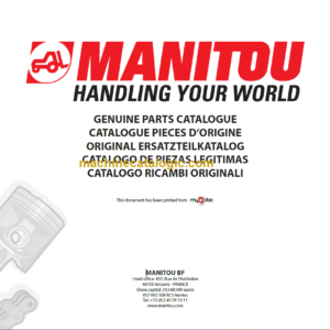 Manitou MRT-X 1440 Easy - E3 Parts Catalog