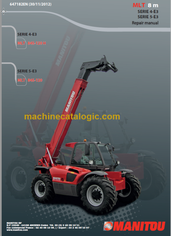 Manitou MLT 845 H S4 S5 E3 Repair manual