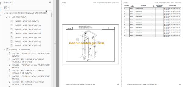 MANITOU ME 425 S2 PARTS CATALOGUE