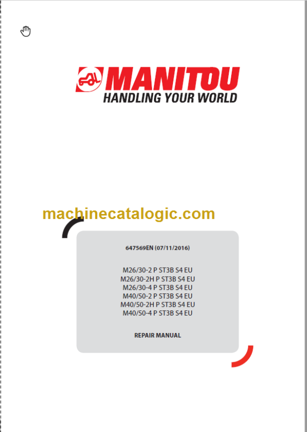 MANITOU M26 30-4 P ST3B S4 EU REPAIR MANUAL