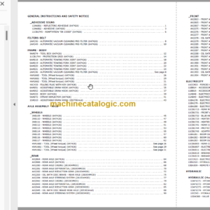 Manitou MLT-X 1035 L T LSU PARTS CATALOGUE