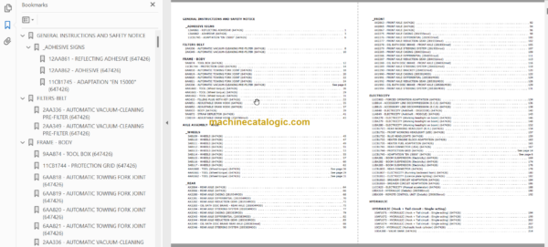 Manitou MLT-X 1035 L T LSU PARTS CATALOGUE