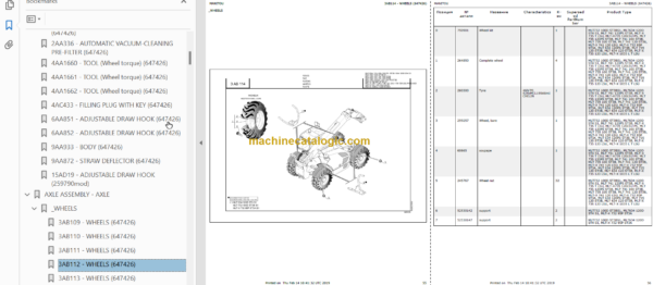 Manitou MLT-X 1035 L T LSU PARTS CATALOGUE