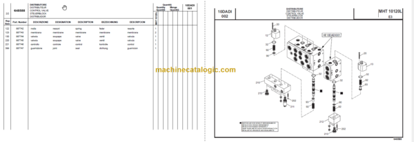 Manitou MHT 10120L E3 PARTS CATALOGUE