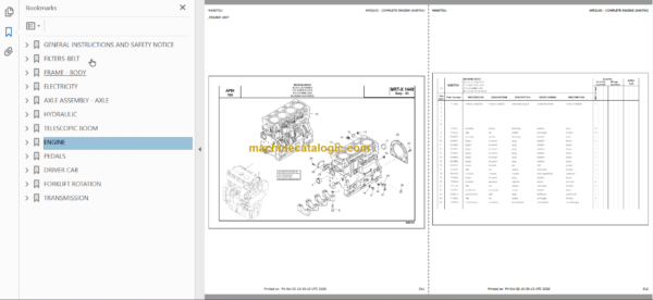 Manitou MRT-X 1440 Easy - E3 Parts Catalog