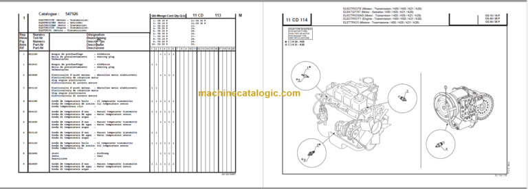 MANITOU CD 25P-CG 25P PARTS CATALOGUE