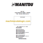 Manitou MLT 742 Turbo Série 2-E2 Repair Manual