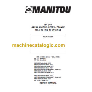 Manitou MLT 742 Turbo Série 2-E2 Repair Manual