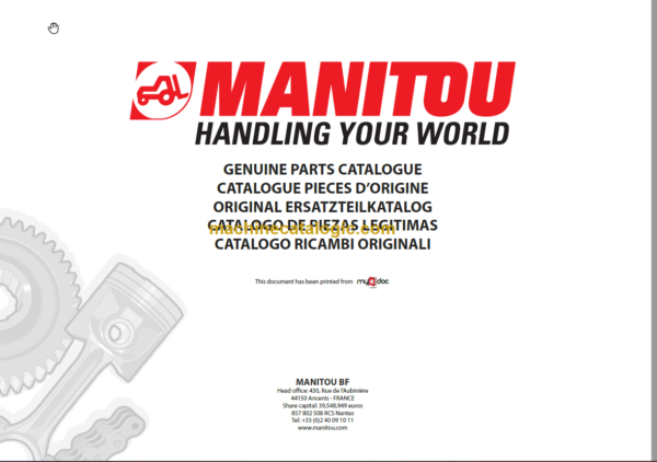 MANITOU ME 430 80V S3 US PARTS CATALOGUE