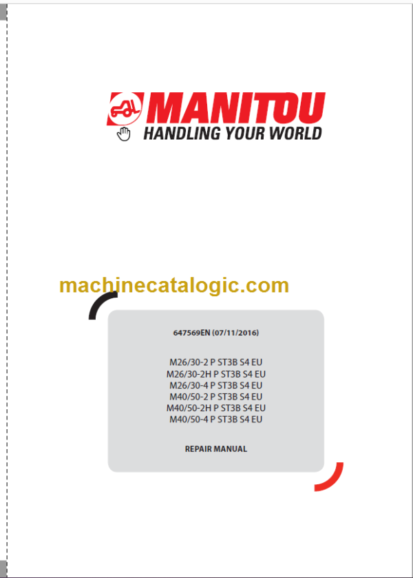 MANITOU M40 50-2 P ST3B S4 EU REPAIR MANUAL