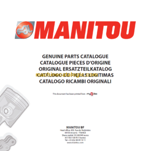 MANITOU ME 315 S2 PARTS CATALOGUE