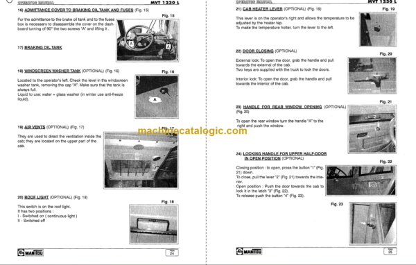 Manitou MVT 1230 L COMFORT LINE SERVICE MANUAL