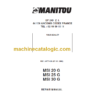 MANITOU MSI 30 G REPAIR MANUAL