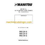 MANITOU MSI 30 G REPAIR MANUAL