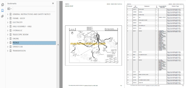 Manitou MLT-X 735 T LSU PARTS CATALOGUE