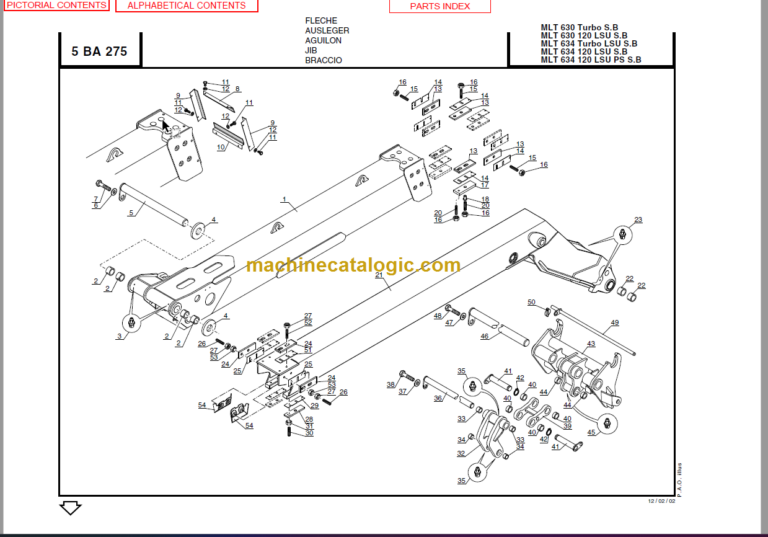 Manitou MLT 630 T SERIES B-E2 PARTS MANUAL