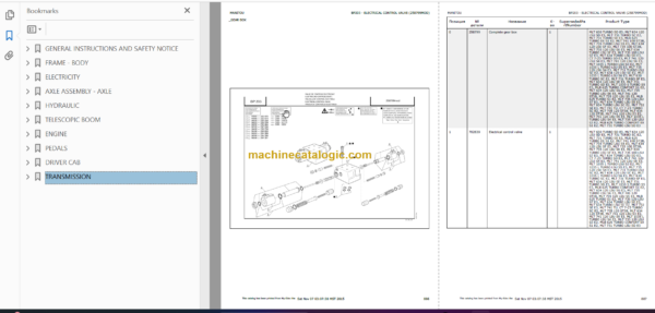 Manitou MLT-X 735 T LSU PARTS CATALOGUE