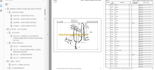 MANITOU ME 315 S2 PARTS CATALOGUE