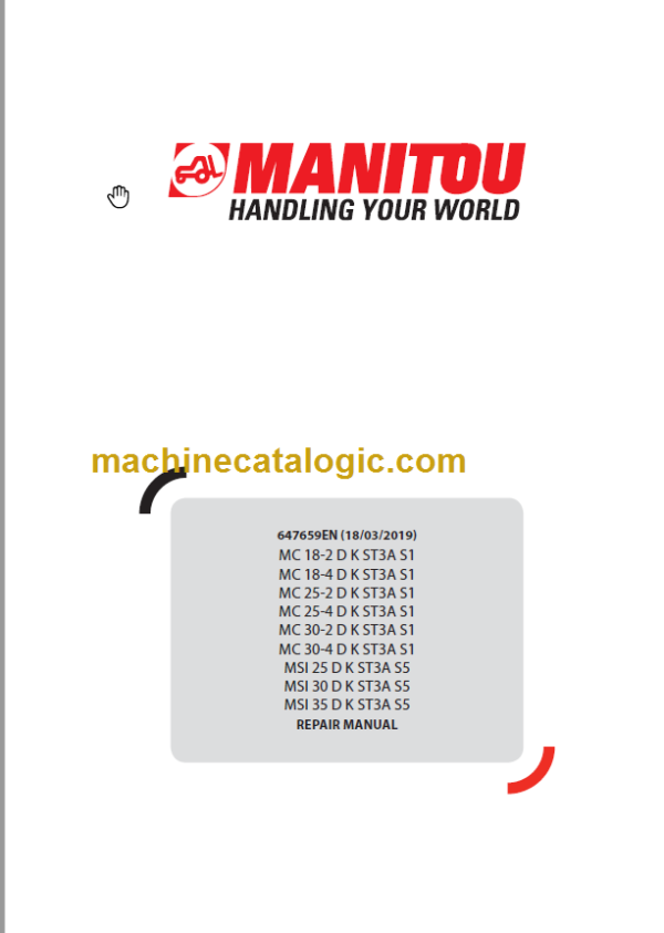 MANITOU MSI 30 D K ST3A S5 REPAIR MANUAL