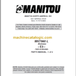 Manitou MHT 860L E3 TIER III ENGINE PARTS MANUAL