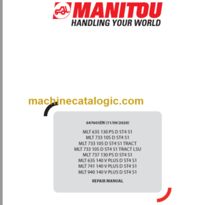 Manitou MLT 635 ST4 S1 Repair Manual 647603EN