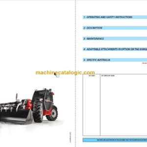 Manitou MLT 735 LSU S 7-E3 Operator’s Manual