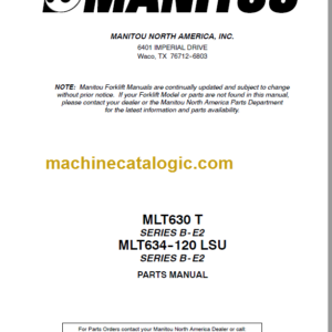 Manitou MLT 634-120 LSU SERIES B-E2 PARTS MANUAL