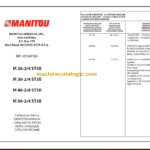 MANITOU M 30-2 ST3B PARTS CATALOGUE