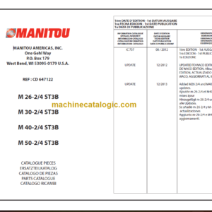 MANITOU M 30-2 ST3B PARTS CATALOGUE