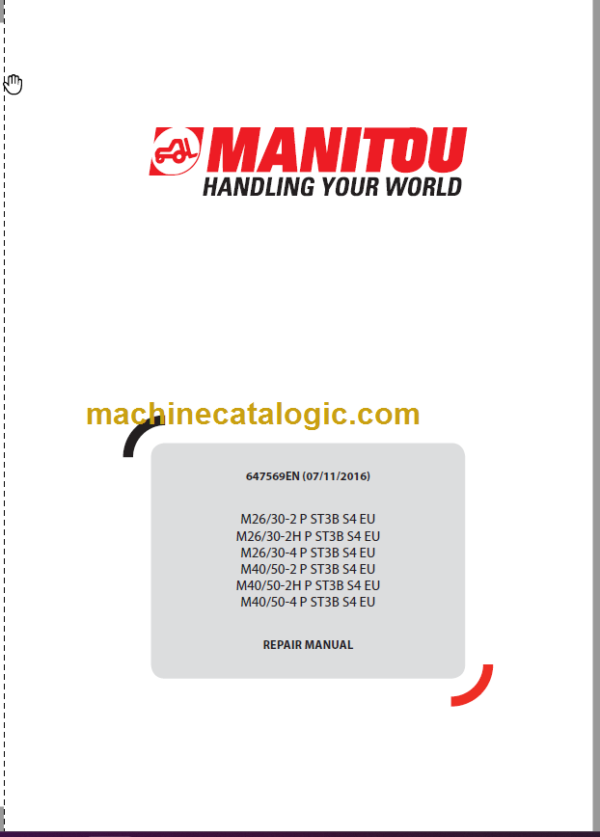 MANITOU M40 50-2H P ST3B S4 EU REPAIR MANUAL