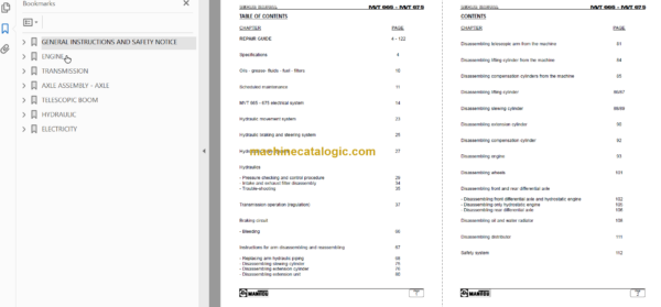 Manitou MVT 665 REPAIR MANUAL