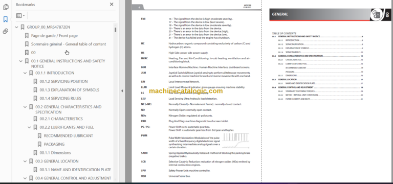 Manitou MLA -T 533 145 V PLUS D ST5 S1 REPAIR MANUAL