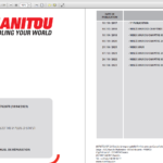 MANUEL DE RÉPARATION Manitou 2024