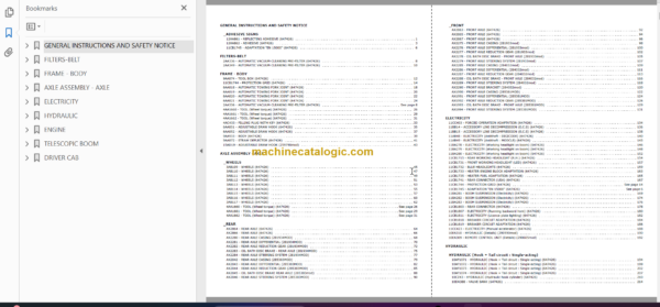 Manitou MLT 634 ST3B PARTS CATALOGUE