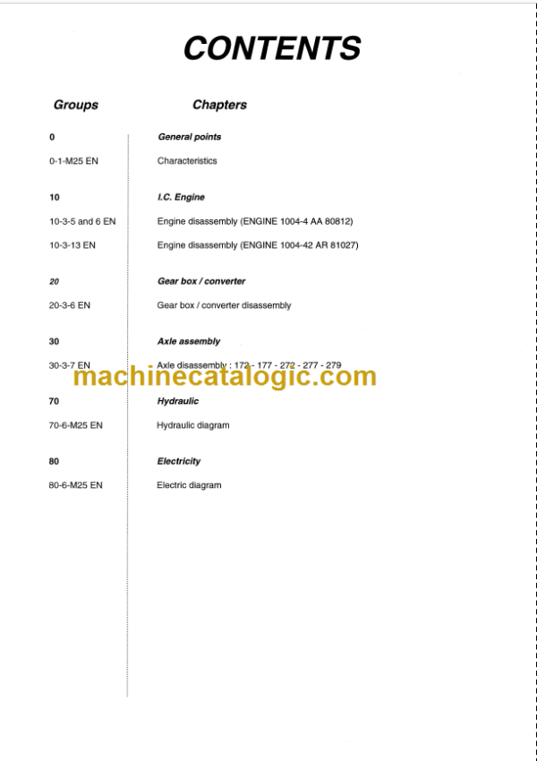 MANITOU M26-2 REPAIR MANUAL