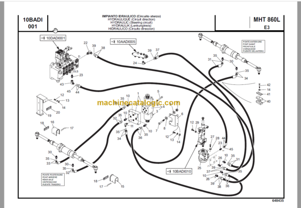 Manitou MHT 860L E3 TIER III ENGINE PARTS MANUAL